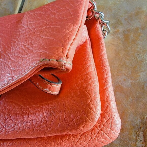Nine West Dark Orange Cross Body Clutch Handbag - Picture 5 of 6